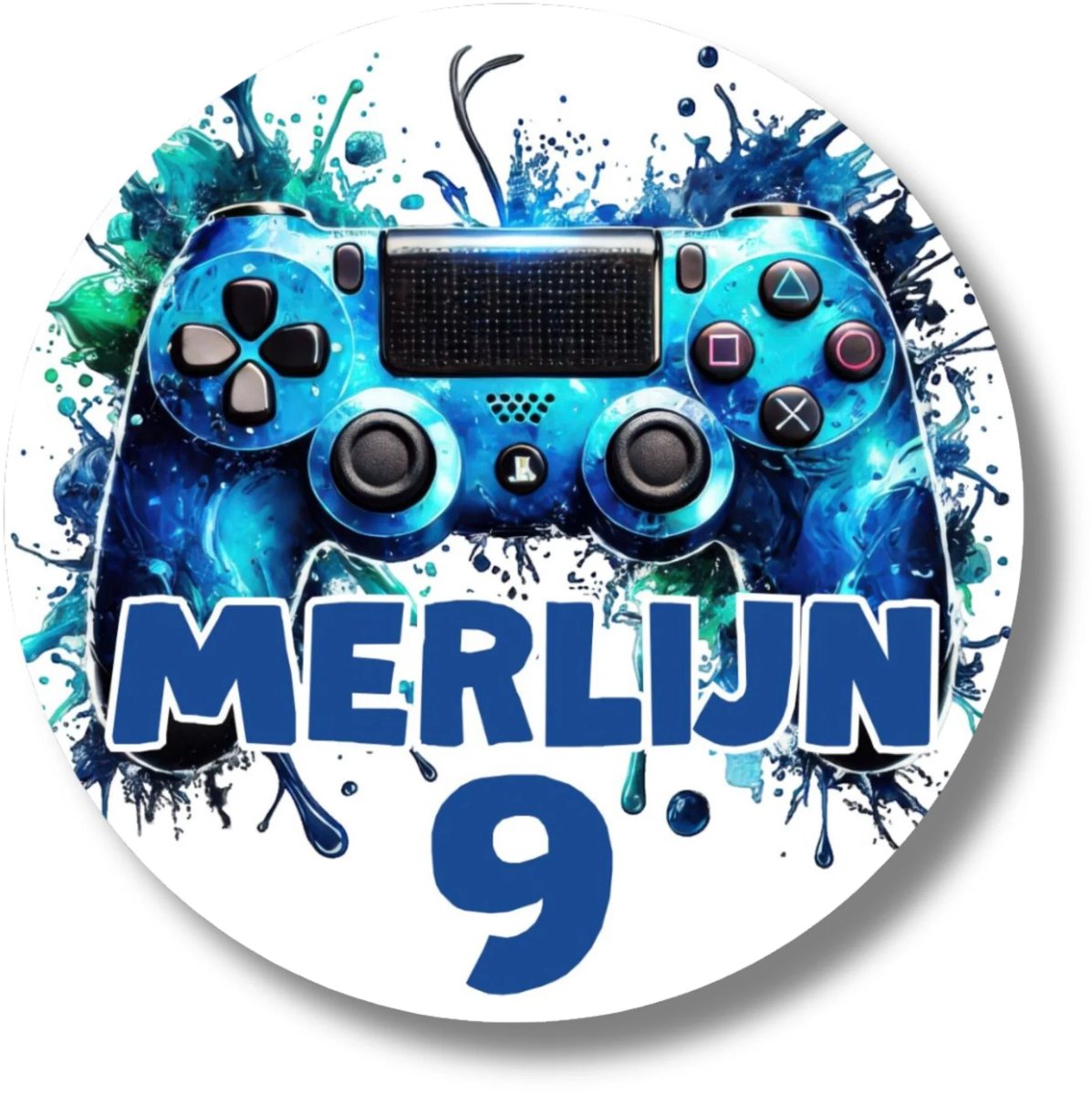 Stickers Gamecontroller | Gamer | Met Naam En Leeftijd | Stoere Traktatie | 20 Stuks